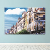 Gebouwen in Sevilla, Spanje Canvas Afdruk (Insitu (Houten vloer))