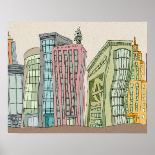 Gebouwen Poster