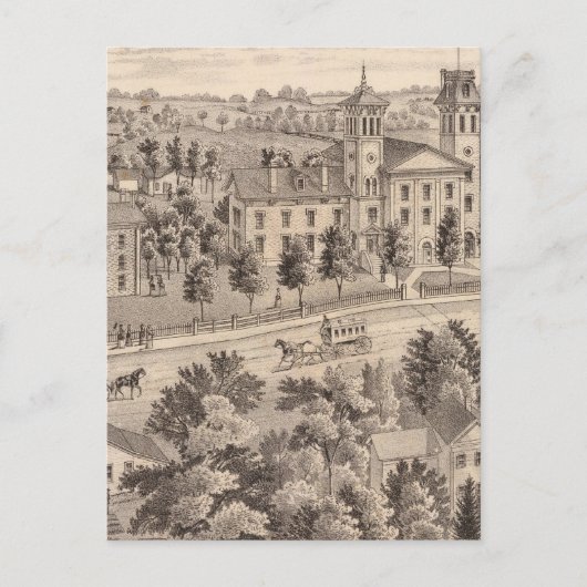 Gebouwen van de Normaal-Indiana-school Briefkaart (Voorkant)