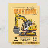 Gebouwthema Kinderverjaardagsfeestje Kaart (Voorkant / Achterkant)