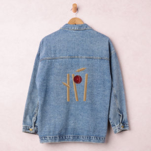 Gebowld op cricket, dames denim jas jacket
