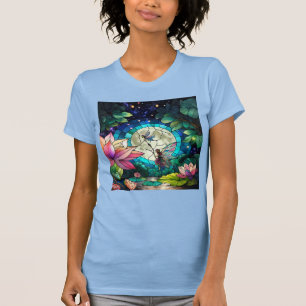 Gebrande Glas Kleine Fee Met Libel T-shirt