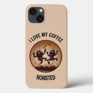 Gebrande koffie telefoon geval iPhone 13 hoesje