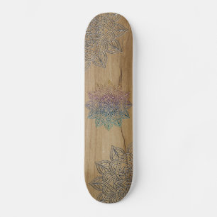Gebrande mandala-skateboarden skateboard