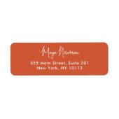 GEBRANDE ORANJE HANDTEKENING MONOGRAM ETIKET (Voorkant)