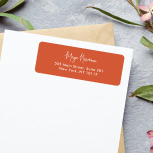 GEBRANDE ORANJE HANDTEKENING MONOGRAM ETIKET