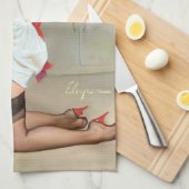 gebrande pinup theedoek (Quarter Fold)