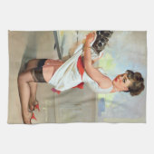 gebrande pinup theedoek (Horizontaal)