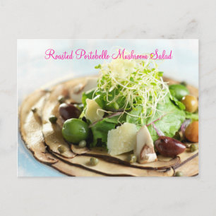 gebrande Portobello paddenstoel Salad Briefkaart