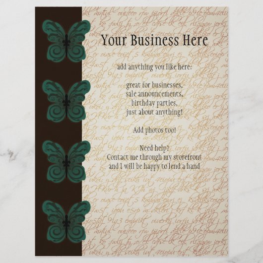 gebrande vlindervlieger flyer (Voorkant)