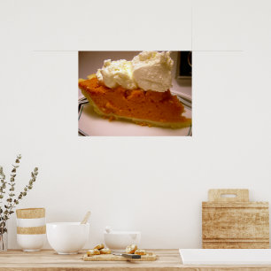 Gebrande zoete aardappel taart poster