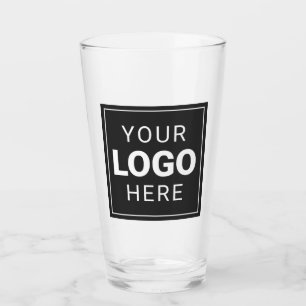 Gebrandmerkt bedrijfslogo glas