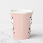 Gebrandmerkt Blush Roze Zakelijk Logo Papieren Bekers (Rechts)