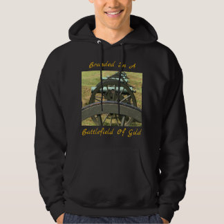 Gebrandmerkt In Een Slagveld Van Goud Zwarte Hoodi Hoodie