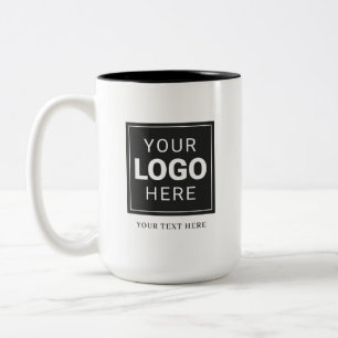 Gebrandmerkt logo tweekleurige koffiemok