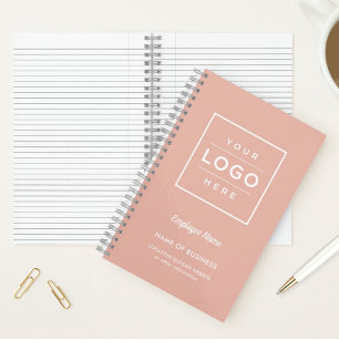 Gebrandmerkt Rose Goud Zakelijk Logo Notitieboek