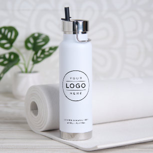 Gebrandmerkt Witte Zakelijk Logo Hydratatie Waterfles