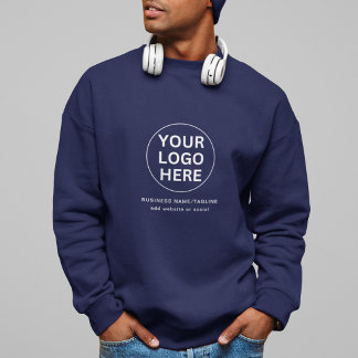 Gebrandmerkt Zakelijk Logo Promotioneel Navyblauw Trui