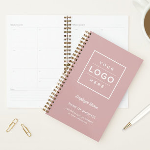 Gebrandmerkte Stof Roze Zakelijke Weekplanner Planner