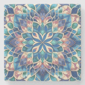 Gebrandschilderd glas Bloom Stenen Onderzetter (Voorkant)