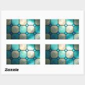 gebrandschilderd glas rechthoekige sticker (Vel)