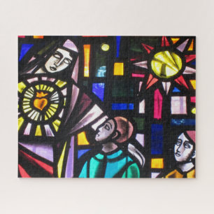 gebrandschilderd glasdetail legpuzzel