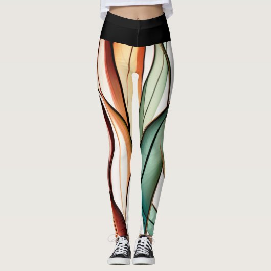 gebrandschilderd gras leggings (Voorkant)