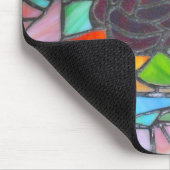 Gebrandschilderde bloemenmuismat muismat (Hoek)