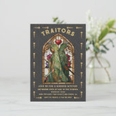 Gebrandschilderde Glas Verraders Tarotkaart Moordm Kaart (Staand voorkant)