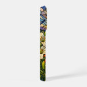 Gebrandschilderde lelies vlinders en zonneschijn iPhone hoesje (Rechterkant)