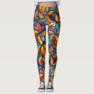 Gebrandschilderde mozaïek pop modelegging leggings
