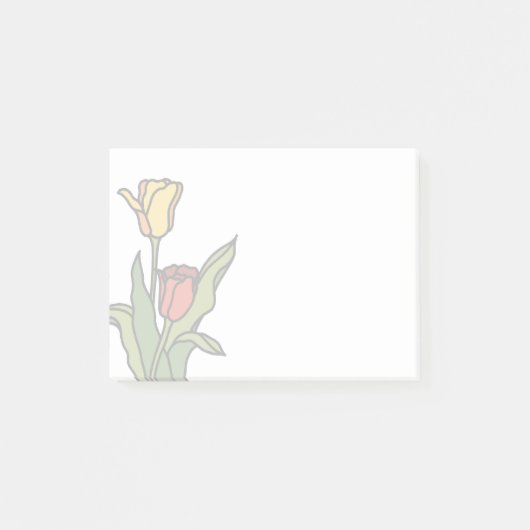 Gebrandschilderde tulpen post-it® notes (Voorkant)