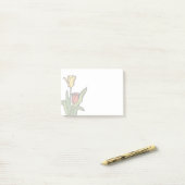 Gebrandschilderde tulpen post-it® notes (Op bureau)