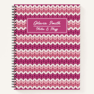 Gebreet Roze Zig Zag Notitieboek