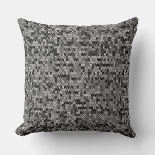 Gebreid abstract Scandinavisch patroon in rode tin Kussen