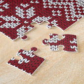 Gebreid, Kerstmis, eekhoorns, patroon. Legpuzzel (Zijkant)