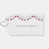 Gebreid met liefde bunting hart label cadeaulabel (Achterkant Horizontaal)