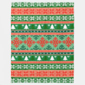 Gebreid patroon fleece deken (Voorkant)