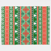 Gebreid patroon fleece deken (Voorkant (Horizontaal))