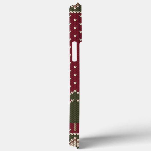 Gebreid patroon met kerstbomen Case-Mate iPhone case (Achterkant / Rechts)