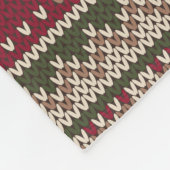 Gebreid patroon met kerstbomen fleece deken (Hoek)