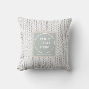 Gebreid patroon Modern Professional Logo Kussen
