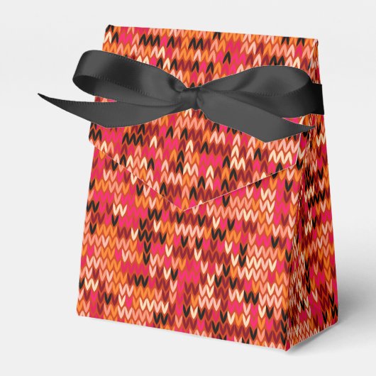 Gebreide abstracte Scandinavische motief in rode t Bedankdoosjes (Voorkant Zijde)