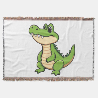 Gebreide Dekentje Kleine Kawaii Krokodil