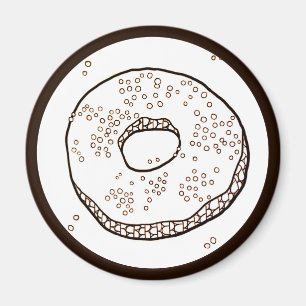 GEBREIDE DONUT Ronde magneet