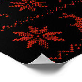 Gebreide Effect Kerstmis - Feestelijke Knit Poster (Hoek)