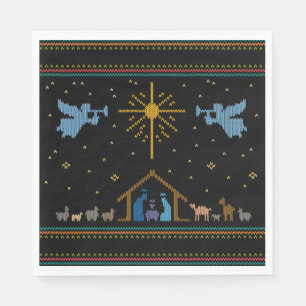 Gebreide Geboorte - Lelijke Kerstmis Sweater Stijl Servet
