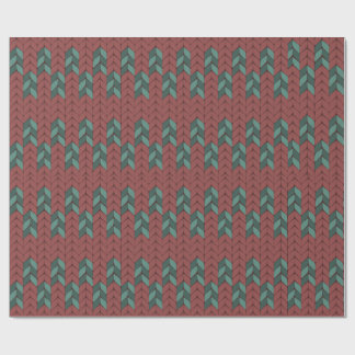 Gebreide kerstbomen cadeaupapier