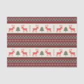 Gebreide kerstboomstructuur voor rendieren | FEEST Tissuepapier (Voorkant)