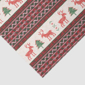 Gebreide kerstboomstructuur voor rendieren | FEEST Tissuepapier (Detail)